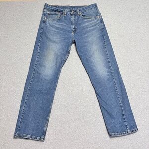 Levis Jeans Mens 34X30 505 Regular Straight Faded American Workwear Denim